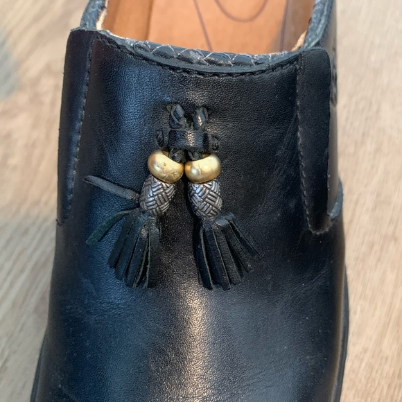 Ariat black leather clogs mules tassels womens 6.5 western comfort - Picture 6 of 7